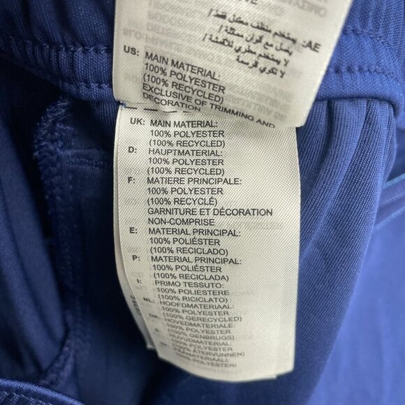 NEW Adidas Aeroready Men's Size L Stripe Shorts Dark Blue & Light Blue Polyester - Picture 6 of 8